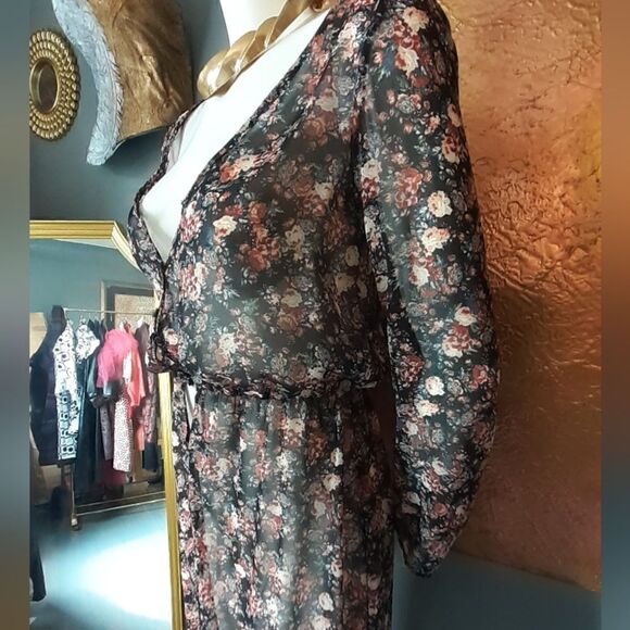 Zara Chiffon Floral Maxi Dress - Picture 8 of 16